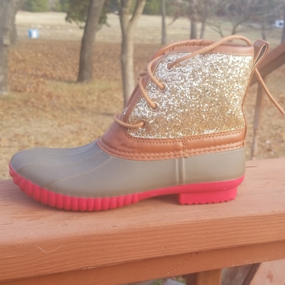 NWOB Kids glitter duck boots size 1 - Picture 7 of 7